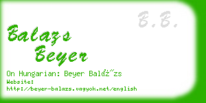 balazs beyer business card